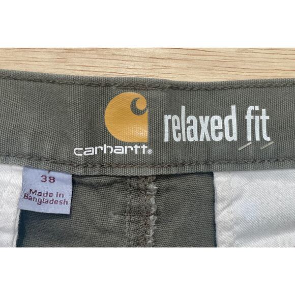CARHARTT Short Relaxed Fit Work Stretch Cargo Comfort Flex Men's Gray SIZE 38" - Picture 4 of 6